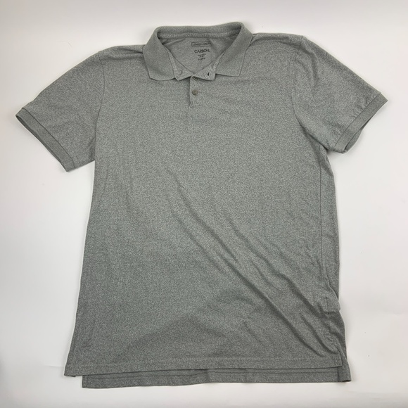 Carbon Polo Mens XL Short Sleeve Button Up Gray - Picture 1 of 6